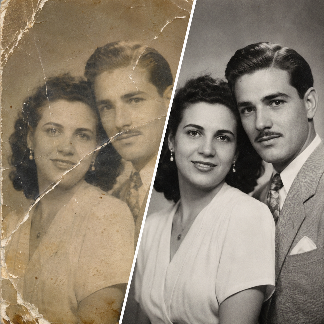 Restauração de fotos antigas ou danificadas