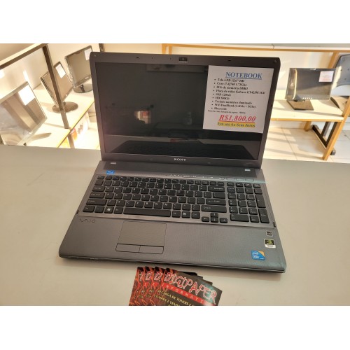 Notebook Sony Vaio Core i7, 8Gb, SSD+HD, Tela 15,6" 