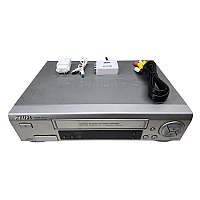 Vídeo cassete Philips VR-410 com conversor HDMI