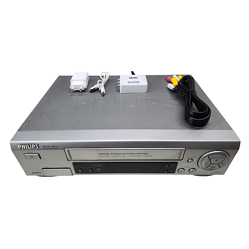 Vídeo cassete Philips VR-410 com conversor HDMI