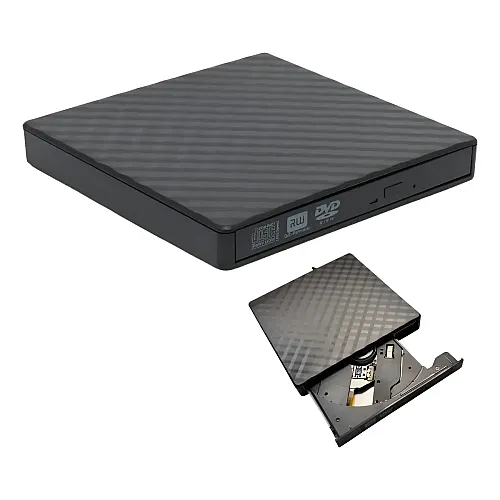 Leitor e Gravador de CD/DVD Externo Leitor e Gravador de CD/DVD Externo