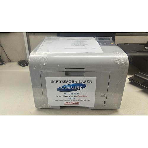 Impressora Laser Samsung Ml-3451nd Rede Duplex